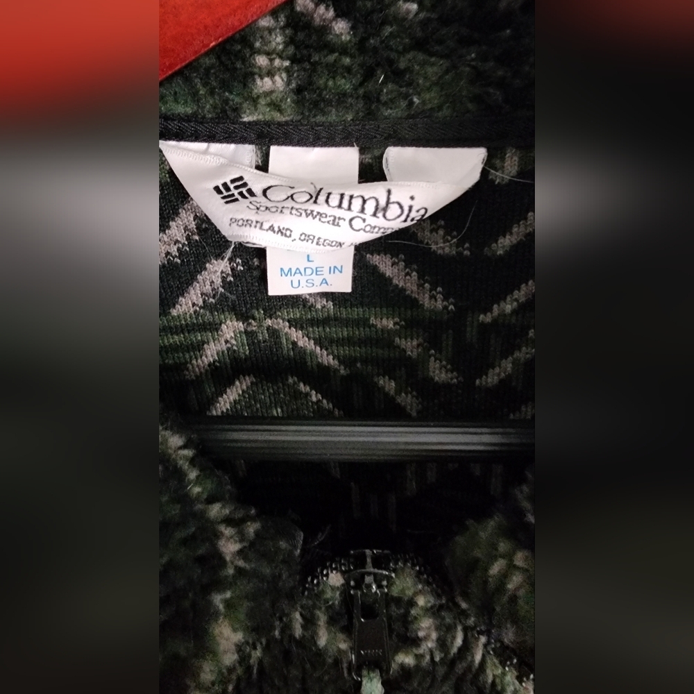 Vintage 90s Columbia Fleece Jacket/ Coat‎ Size L - Picture 3 of 8